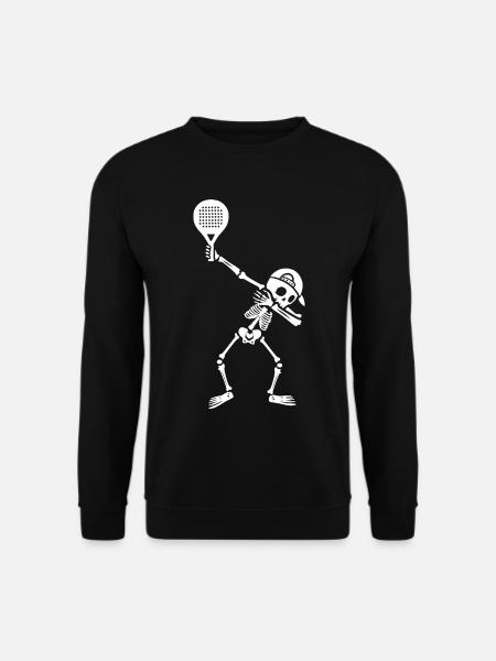 Padel-Tennis Dabbing Skelett Kinder Jungen Padel - Unisex Pullover - Schwarz
