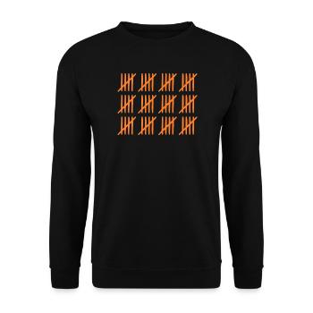 Strichliste 60 Jahre alt 60. Geburtstag - Unisex Pullover - Schwarz - Vorne - Alina (178cm) & Michal (187cm)