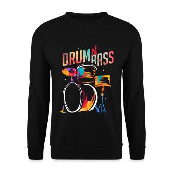 Elektrisierender Bass Raveclub - Unisex Pullover - Schwarz - Vorne - Alina (178cm) & Michal (187cm)