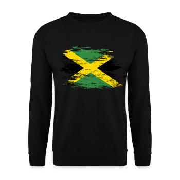Drapeau de la Jamaïque utilisé - Sweat-shirt Unisexe - noir - Devant - Alina (178cm) & Michal (187cm)
