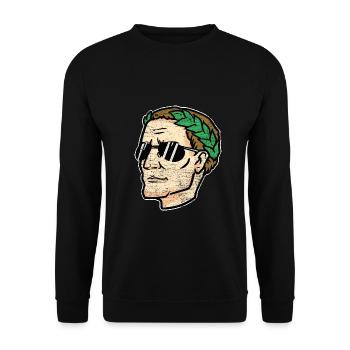 Taktischer Cäsar Militärkommandant - Unisex Pullover - Schwarz - Vorne - Alina (178cm) & Michal (187cm)