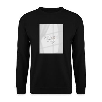 START TODAY - Unisex Pullover - Schwarz - Vorne - Alina (178cm) & Michal (187cm)
