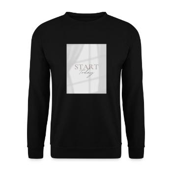START TODAY - Unisex Pullover - Schwarz - Vorne - Alina (178cm) & Michal (187cm)
