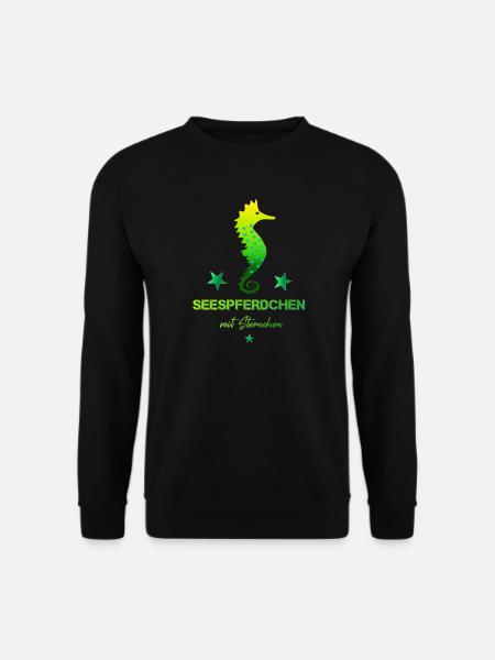 Seepferdchen mit Sternchen Schwimmabzeichen - Unisex Pullover - Schwarz