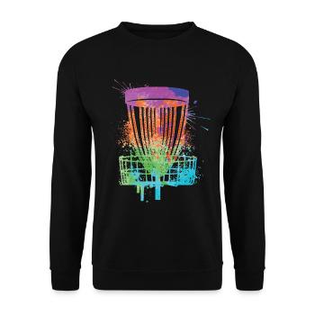 Discgolf Sport Disc Golf Jungen Kinder Discgolfer - Unisex Pullover - Schwarz - Vorne - Alina (178cm) & Michal (187cm)