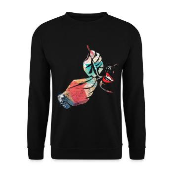 Strahlender Zahnarzt Zahnkontrolle - Unisex Pullover - Schwarz - Vorne - Alina (178cm) & Michal (187cm)