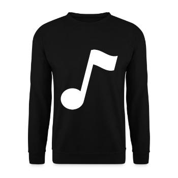 Musiknote - Unisex Pullover - Schwarz - Vorne - Alina (178cm) & Michal (187cm)