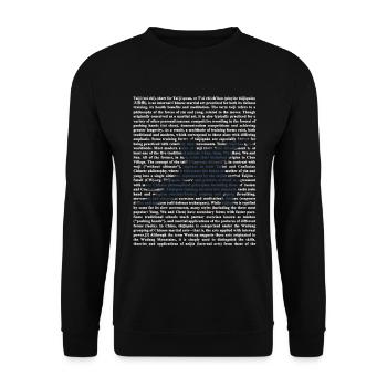 Achtsamer Tai Chi Bewegungsfluss - Unisex Pullover - Schwarz - Vorne - Alina (178cm) & Michal (187cm)