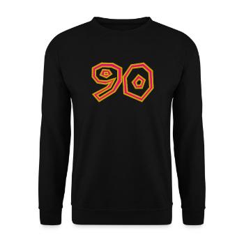 90. 90 ANS. 90e ANNIVERSAIRE. ANNIVERSAIRE 90 ANS. - Sweat-shirt Unisexe - noir - Devant - Alina (178cm) & Michal (187cm)