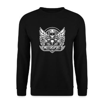 Motorsport Logo - Unisex Sweatshirt - black - Front - Alina (178cm) & Michal (187cm)