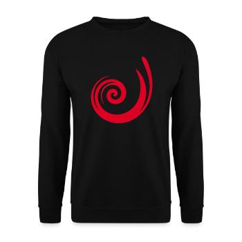 rotes Muster rot Geschenkidee - Unisex Pullover - Schwarz - Vorne - Alina (178cm) & Michal (187cm)