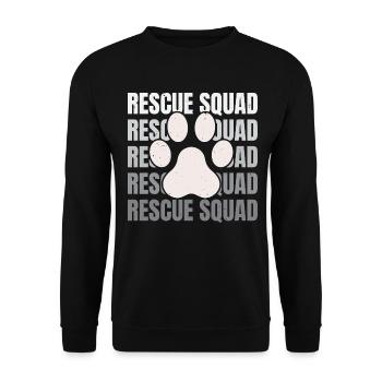 Rettungstrupp Tierretter Tierrechte Aktivist - Unisex Pullover - Schwarz - Vorne - Alina (178cm) & Michal (187cm)