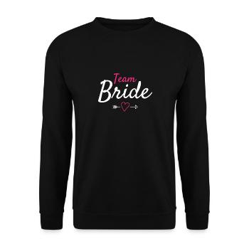 Team Braut - Unisex Pullover - Schwarz - Vorne - Alina (178cm) & Michal (187cm)