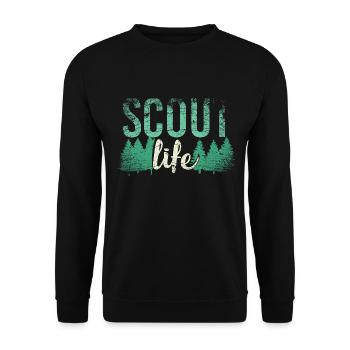 Scouting Scout Life - Unisex Pullover - Schwarz - Vorne - Alina (178cm) & Michal (187cm)