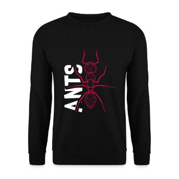 Winzige Ameise Insektenkolonie - Unisex Pullover - Schwarz - Vorne - Alina (178cm) & Michal (187cm)