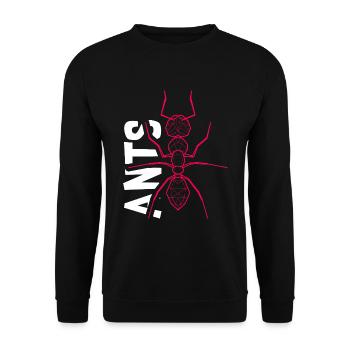 Winzige Ameise Insektenkolonie - Unisex Pullover - Schwarz - Vorne - Alina (178cm) & Michal (187cm)