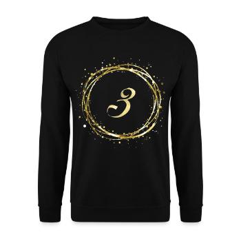 3 - Unisex Pullover - Schwarz - Vorne - Alina (178cm) & Michal (187cm)