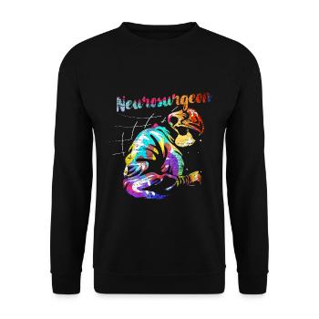 Flinke Neurochirurgin Gehirnoperation - Unisex Pullover - Schwarz - Vorne - Alina (178cm) & Michal (187cm)
