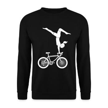 Kunstradfahrer Kunstrad Kunstradfahrerin - Unisex Pullover - Schwarz - Vorne - Alina (178cm) & Michal (187cm)