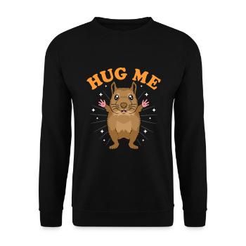 Hug Me Degu - Unisex Pullover - Schwarz - Vorne - Alina (178cm) & Michal (187cm)