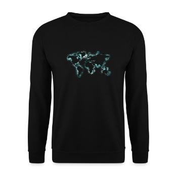Weltkarte - Unisex Pullover - Schwarz - Vorne - Alina (178cm) & Michal (187cm)