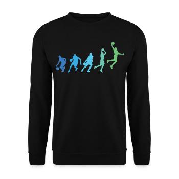 Basketball Spieler Dunking Basketballer Sequenz - Unisex Pullover - Schwarz - Vorne - Alina (178cm) & Michal (187cm)