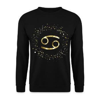 Krebs Sternzeichen - Unisex Pullover - Schwarz - Vorne - Alina (178cm) & Michal (187cm)