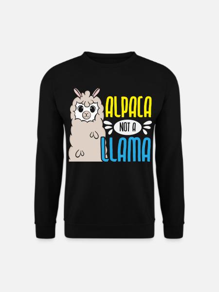 Alpaka Nicht Llama Alpakaflüsterer Bauernhoftier - Unisex Pullover - Schwarz