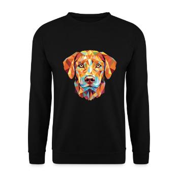 Chesapeake Bay Retriever Hunderasse Aquarell - Unisex Pullover - Schwarz - Vorne - Alina (178cm) & Michal (187cm)
