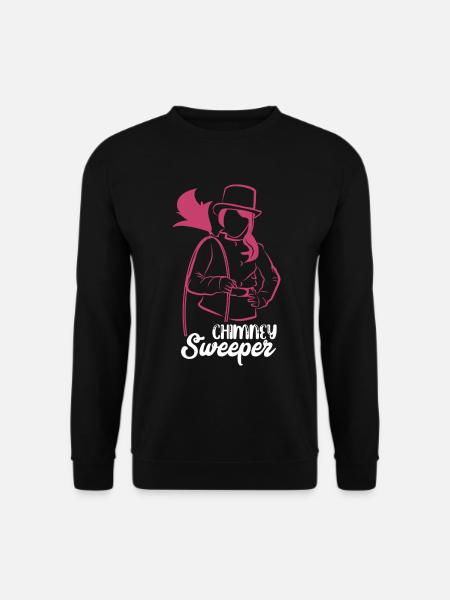 Flinke Schornsteinfegerin Kaminreinigung - Unisex Pullover - Schwarz