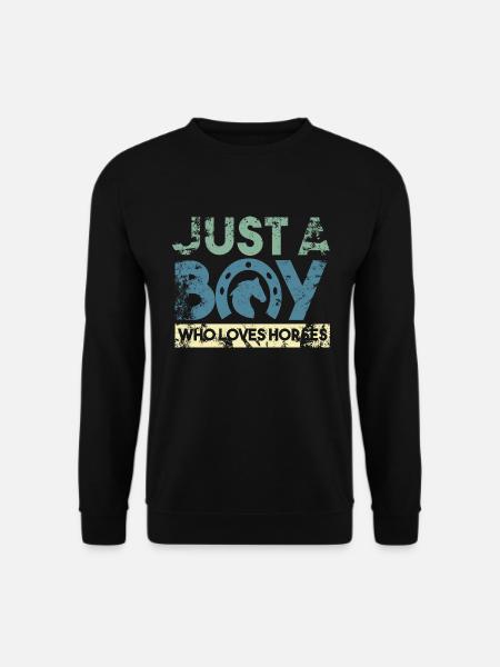 Reiter Junge Reiten Jungen - Unisex Pullover - Schwarz