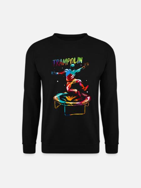 Schwungvolle Trampolin Akrobatin - Unisex Pullover - Schwarz