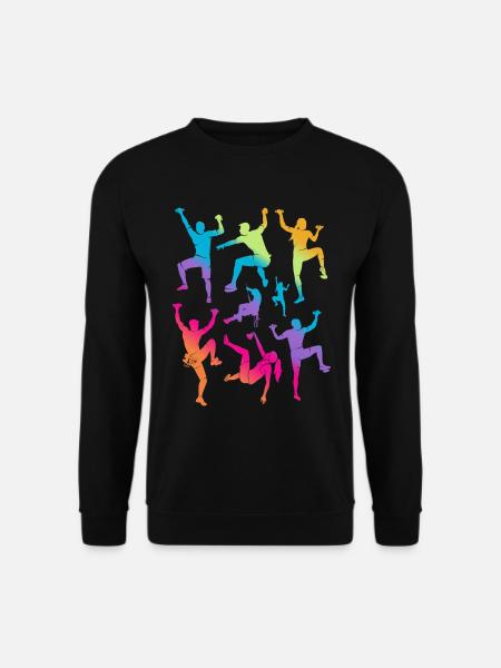Klettern Berge Kletterer Kinder Mädchen Bouldern - Unisex Pullover - Schwarz
