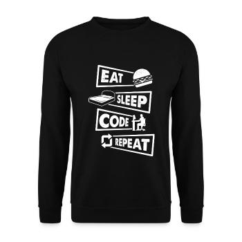 Informatik IT Entwickler Nerd Geek Informatiker - Unisex Pullover - Schwarz - Vorne - Alina (178cm) & Michal (187cm)