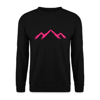Berg Bergsteigen Rosa Berglauf - Unisex Pullover - Schwarz - Vorne - Alina (178cm) & Michal (187cm)
