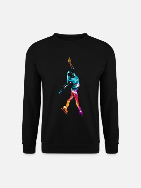 Anmutige Schlittschuhläuferin Kür - Unisex Pullover - Schwarz