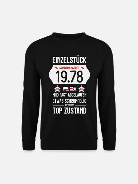 48. GEBURTSTAG 1978 EINZELSTÜCK PREISSCHILD - Unisex Pullover - Schwarz