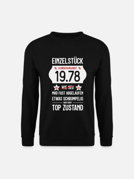 48. GEBURTSTAG 1978 EINZELSTÜCK PREISSCHILD - Unisex Pullover - Schwarz