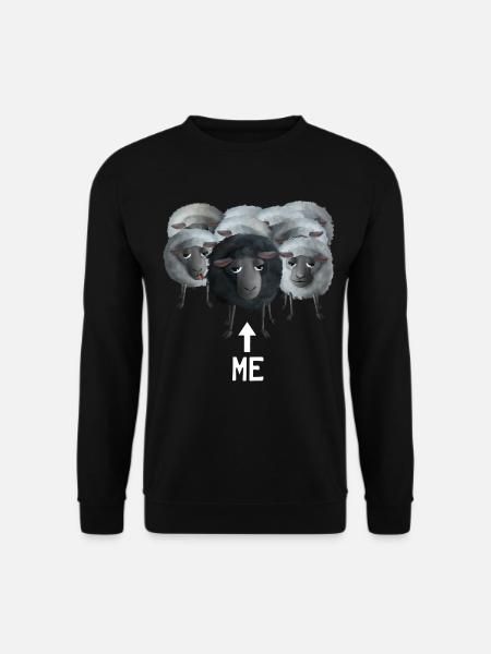 Me - Schwarzes Schaf in der grauen Herde - Unisex Pullover - Schwarz