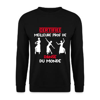 ZERTIFIZIERTER BESTER LEHRER - Unisex Pullover - Schwarz - Vorne - Alina (178cm) & Michal (187cm)