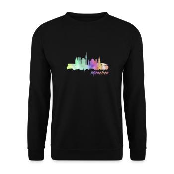 München - Unisex Pullover - Schwarz - Vorne - Alina (178cm) & Michal (187cm)