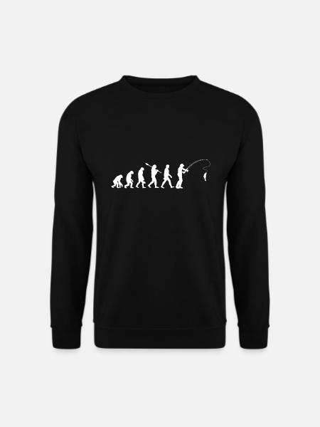 Fischerei Evolution Silhouette - Unisex Pullover - Schwarz