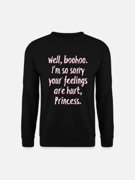 Pinkes Spruchdesign: Sorry Princess Supernatural - Unisex Pullover - Schwarz