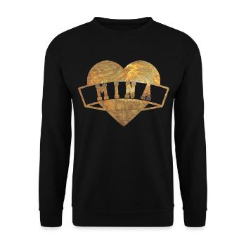 Mina Herzen Gold - Unisex Pullover - Schwarz - Vorne - Alina (178cm) & Michal (187cm)