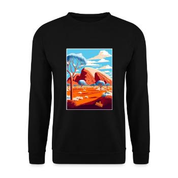 Uluṟu Kata Tjuṯa Nationalpark Reiseplakat - Unisex Pullover - Schwarz - Vorne - Alina (178cm) & Michal (187cm)