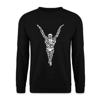 Schwimmen Schwimmsport Kinder Schwimmer Jungen - Unisex Pullover - Schwarz - Vorne - Alina (178cm) & Michal (187cm)