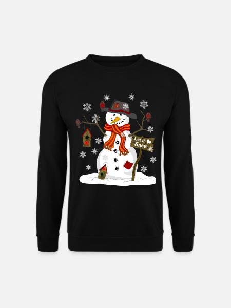 Schneemann - Unisex Pullover - Schwarz