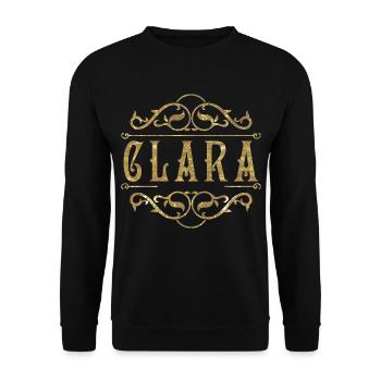 Clara gold - Unisex Pullover - Schwarz - Vorne - Alina (178cm) & Michal (187cm)