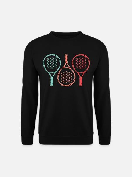 Padelschläger Padel-Tennis Retro Padel - Unisex Pullover - Schwarz