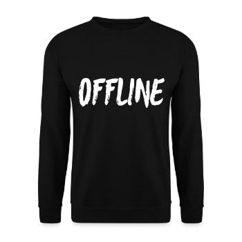 Offline Bold Brushstroke - Unisex Pullover - Schwarz - Vorne - Alina (178cm) & Michal (187cm)